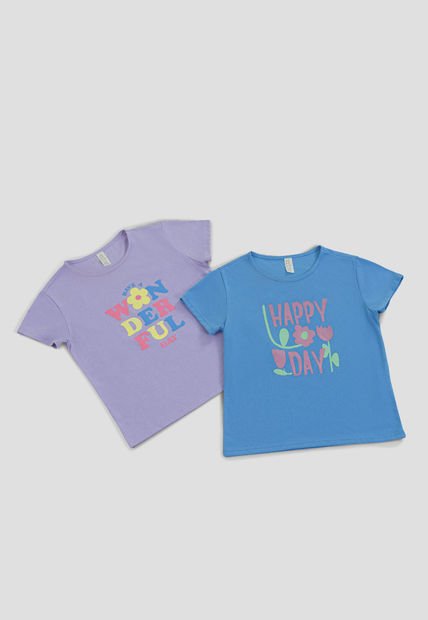 Camiseta Infantil Femenino Lila Mp 104910