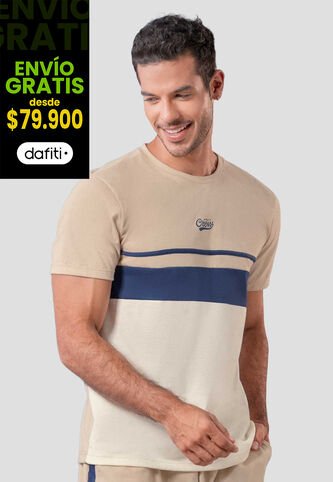 Camiseta Hombre Latte-Azul Mp 114234 MP