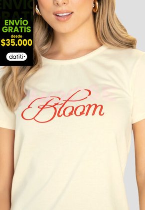 Camiseta Mujer Crema Mp 112216