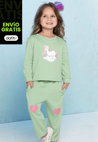 Conjunto Infantil Femenino Verde Mp 638 MP