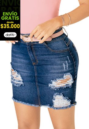 Falda Corta Adulto Azul Mp 89024