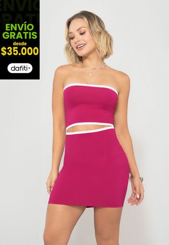 Vestido Corto Mujer Fucsia Mp 101421 MP