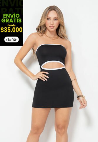 Vestido Corto Mujer Negro Mp 101421 MP