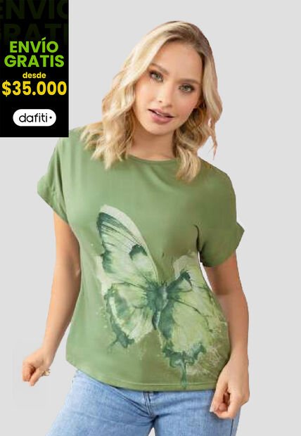 Camiseta Mujer Aceituna Mp 111072