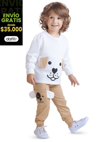 Conjunto Infantil Niño Blanco Mp 4266 MP
