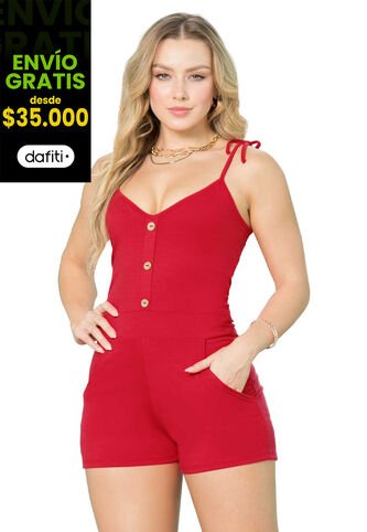 Enterizo Corto Mujer Rojo Mp 146 MP