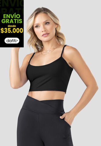Crop Top Mujer Negro Mp 100229 MP