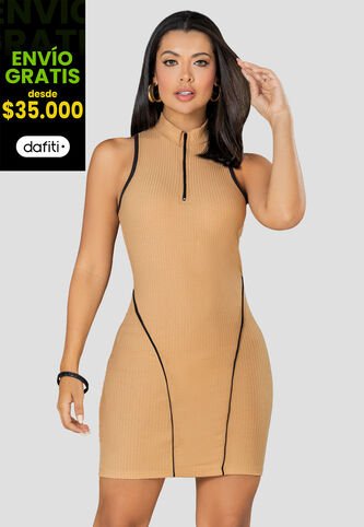 Vestido Corto Mujer Caramelo Mp 101025 MP