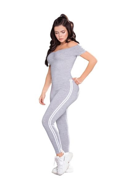 Enterizo Largo Para Mujer Gris Jaspe MP