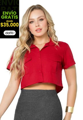 Camisa Mujer Rojo Mp 143