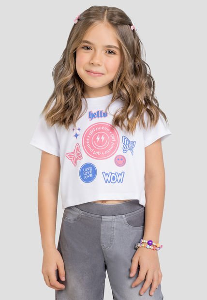 Camiseta Paq X2 Infantil Femenino Multicolor Mp 5263