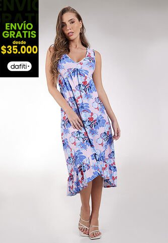 Vestido Rojo Estampado MP 91789 MP