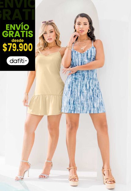 Vestido Paq X2 Exterior Multicolor Mp 1654