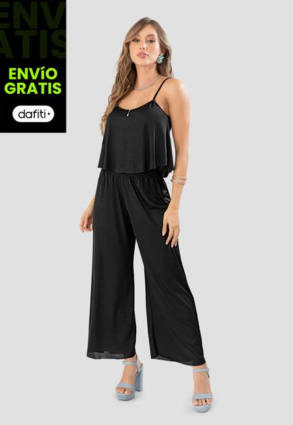 Enterizo Largo Mujer Negro Mp 2441