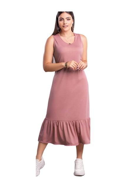 Vestido Para Mujer Palo De Rosa Oscuro MP