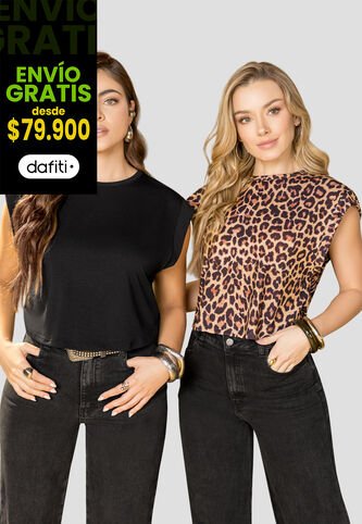 Blusa Paq X2 Mujer Bicolor Mp 113824 MP