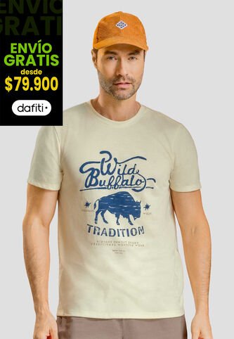 Camiseta Hombre Crema Mp 113723 MP