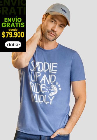 Camiseta Hombre Azul Indigo Mp 113724 MP