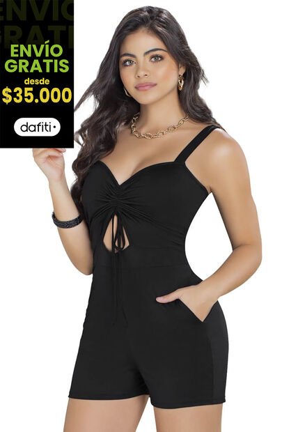 Enterizo Corto Exterior Negro Mp 91733