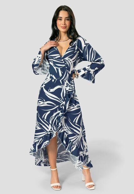 Vestido Largo Mujer Estampado Mp 112051