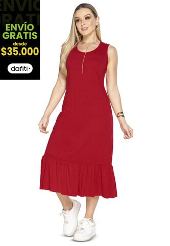 Vestido Largo Mujer Rojo Mp 3766 MP