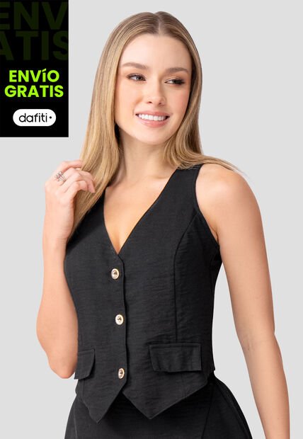 Chaleco Mujer Negro Mp 111273