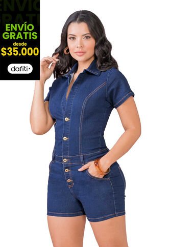 Enterizo Corto Mujer Azul Mp 91 MP