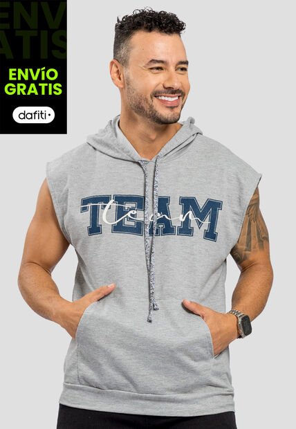 Camiseta Hombre Gris Jaspe Mp 110976