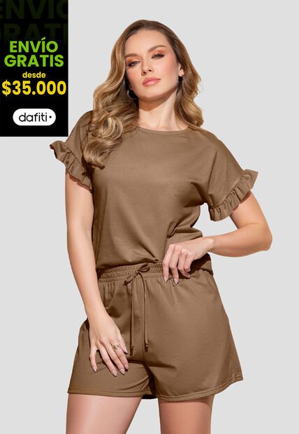 Conjunto Mujer Chocolate Mp 110194