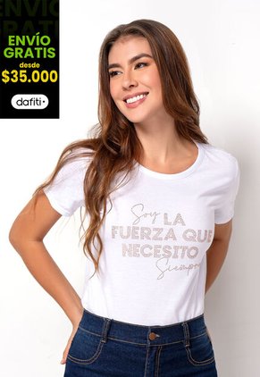 Camiseta Mujer Blanco Mp 111093