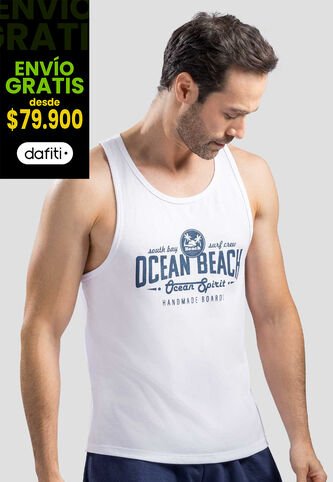 Camisilla Paq X2 Hombre Azul-Blanco Mp 113958 MP