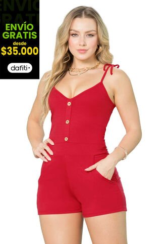 Enterizo Corto Mujer Rojo Mp 146 MP