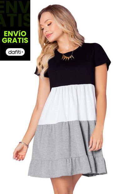 Vestido Corto Mujer Multicolor Mp 88338