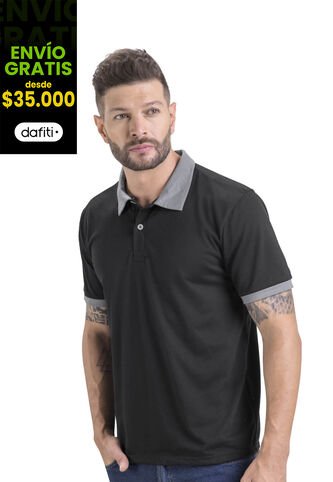 Polo Masculino Negro Mp 3354 MP
