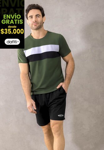 Bermuda Hombre Negro Mp 3347 MP