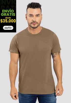 Camiseta Hombre Taupe Mp 88199