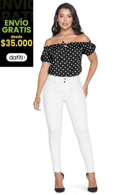 Pantalón Mujer Blanco Mp 6718