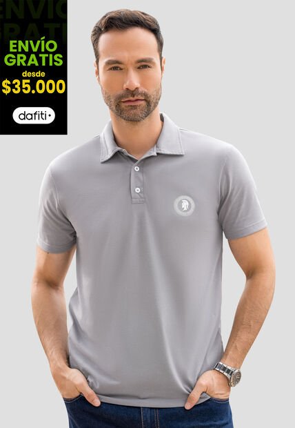 Polo Hombre Gris Claro Mp 110745
