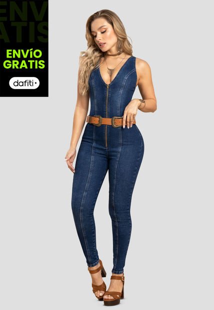 Enterizo Largo Mujer Azul Mp 104346