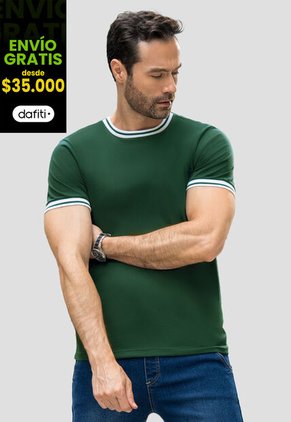 Camiseta Hombre Verde Pino Mp 110751