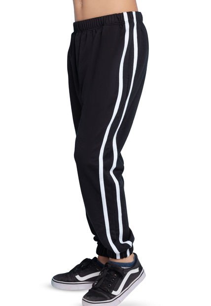 Jogger Infantil Masculino Negro Mp 1182