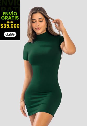 Vestido Corto Mujer Verde Pino Mp 5947 MP