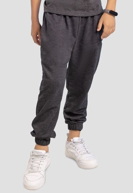 Jogger Infantil Masculino Negro Mp 101505