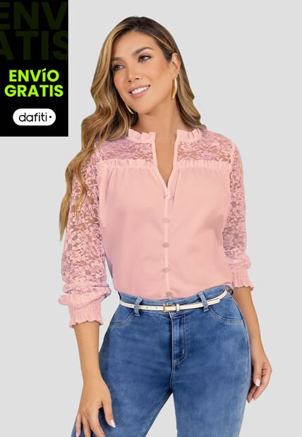 Blusa Mujer Rosa Polvo Mp 110698