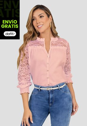 Blusa Mujer Rosa Polvo Mp 110698