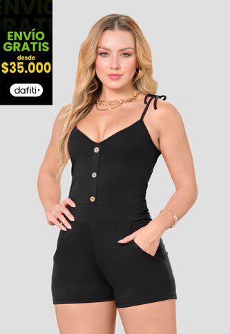 Enterizo Corto Mujer Negro Mp 146 MP