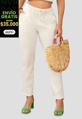 Pantalón Mujer Marfil Mp 1785 MP
