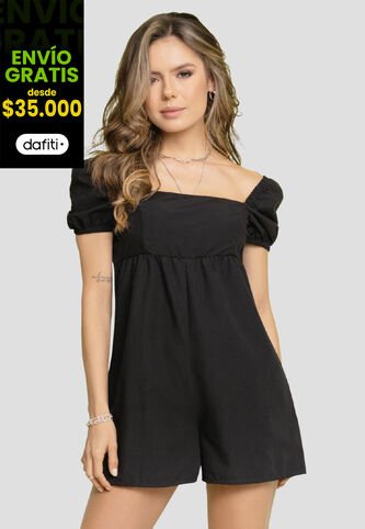 Enterizo Corto Mujer Negro Mp 2343 MP