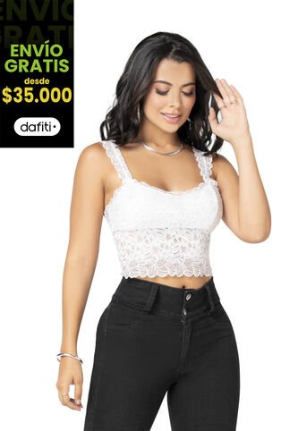 Crop Top Mujer Blanco Mp 92547 MP