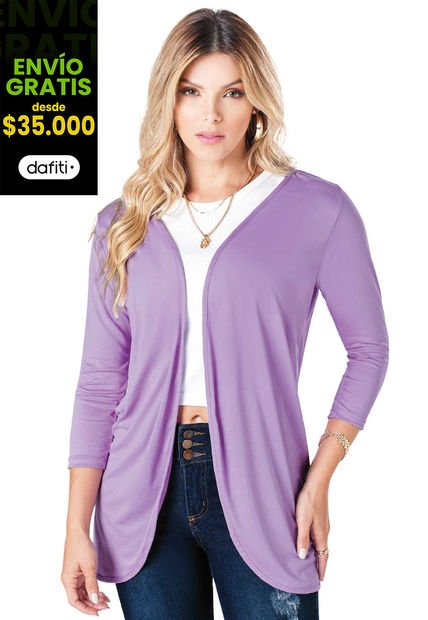 Cardigan Mujer Lila Mp 89021